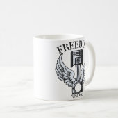 vrije vleugels  motorfiets koffiemok (Voorkant rechts)