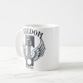 vrije vleugels  motorfiets koffiemok (Voorkant links)