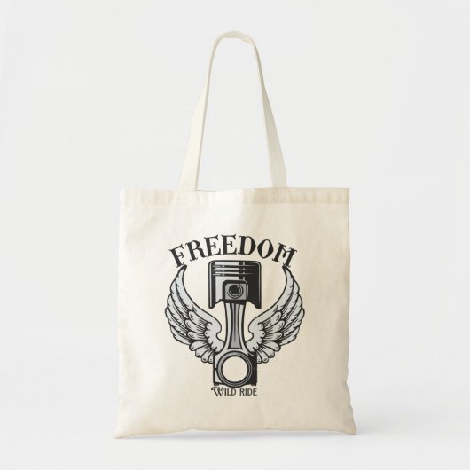 vrije vleugels  motorfiets tote bag (Voorkant)