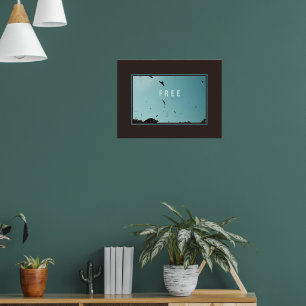 Vrije vogels in de lucht poster