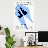 Vrije Volwassen Scholen 1938 WPA Poster (Thuiskantoor)