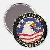 VRIJE VRIJHEID van de V.S. Magneten, Koelkast Magneet (Voorkant / Achterkant)