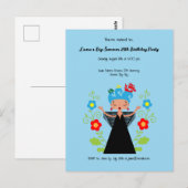 Vrije vrouw zanger Birthday Party uitnodiging (Voorkant / Achterkant)