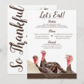 Vrije Waaier Boerderij najaar Thanksgiving menukaa Menu (Voorkant / Achterkant)