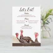 Vrije Waaier Boerderij najaar Thanksgiving menukaa Menu (Staand voorkant)