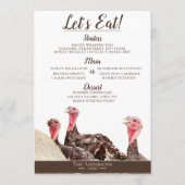 Vrije Waaier Boerderij najaar Thanksgiving menukaa Menu (Voorkant)