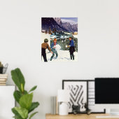 Vrije Waaier Kinder in de winter Poster (Thuiskantoor)