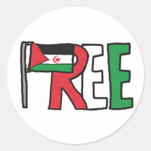 Vrije Westerne Sahara Ronde Sticker