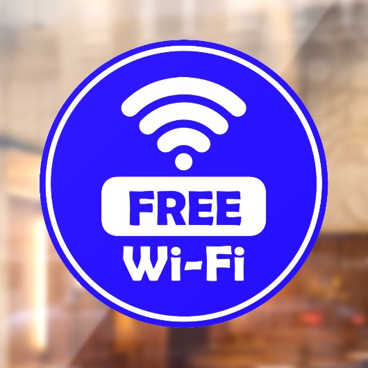 Vrije Wi-Fi Raamsticker (Vel 2)