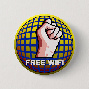 Vrije WiFi Ronde Button 5,7 Cm