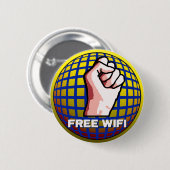 Vrije WiFi Ronde Button 5,7 Cm (Voorkant /achterkant)
