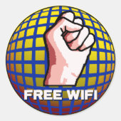 Vrije WiFi Ronde Sticker (Voorkant)