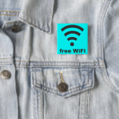 vrije WiFi Vierkante Button 5,1 Cm (In situ)