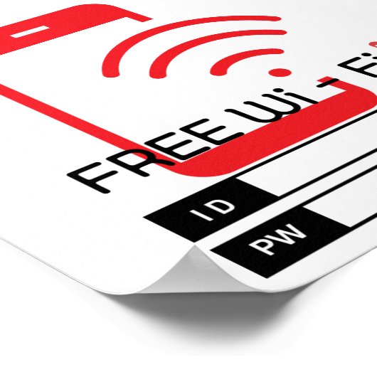 VRIJE WIFI-ZONE POSTER (Hoek)