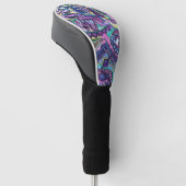 Vrije Wil-Handgeschilderde Abstracte Kunst Golfheadcover (Schuin)