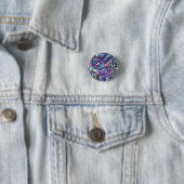 Vrije Wil-Handgeschilderde Abstracte Kunst Ronde Button 3,2 Cm (In situ)