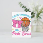 Vrije worpen of roze strikken briefkaart (Staand voorkant)