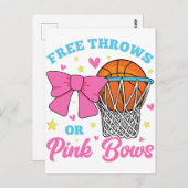 Vrije worpen of roze strikken briefkaart (Voorkant / Achterkant)