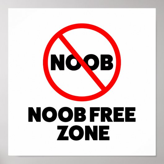 Vrije zone Noob Poster (Voorkant)