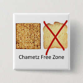 vrije zone van Chametz Vierkante Button 5,1 Cm