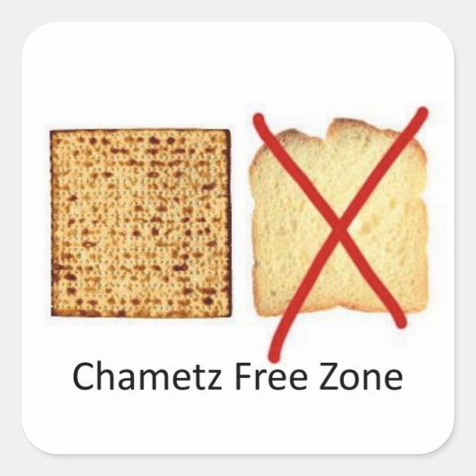 vrije zone van Chametz Vierkante Sticker (Voorkant)