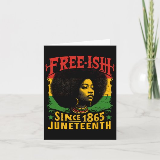 Vrije Zwarte Geschiedenis Juneteenth Freedom Emanc Kaart (Voorkant)