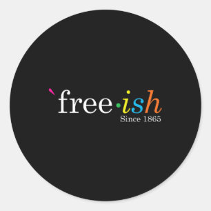 Vrije Zwarte Geschiedenis Juneteenth Freedom Emanc Ronde Sticker