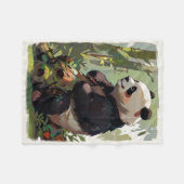 Vrijetijdsbeer - Panda Beer Fleece Deken (Voorkant (Horizontaal))