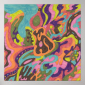 "Vrijgave" Oorspronkelijk Abstract Poster (Voorkant)