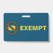 Vrijgesteld van gezichtsbedekking zonnebloembadge badge (Achterkant)