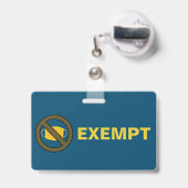 Vrijgesteld van gezichtsbedekking zonnebloembadge badge (Achterkant met uittrekbare clip)