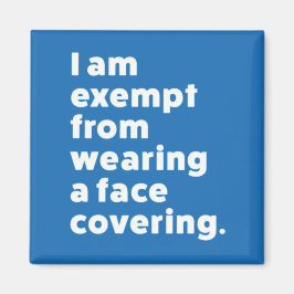 Vrijgesteld van het dragen van een gezichtsbedekki magneet