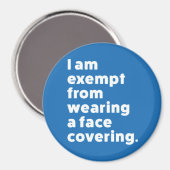 Vrijgesteld van het dragen van een gezichtsbedekki magneet (Voorkant / Achterkant)