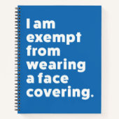 Vrijgesteld van het dragen van een gezichtsbedekki notitieboek (Voorkant)