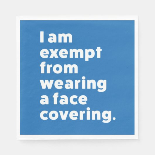 Vrijgesteld van het dragen van een gezichtsbedekki servet (Voorkant)