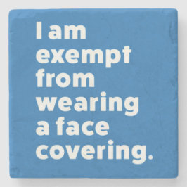 Vrijgesteld van het dragen van een gezichtsbedekki stenen onderzetter