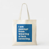 Vrijgesteld van het dragen van een gezichtsbedekki tote bag (Achterkant)