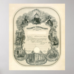 Vrijgesteld vuurwapencertificaat 1898 poster