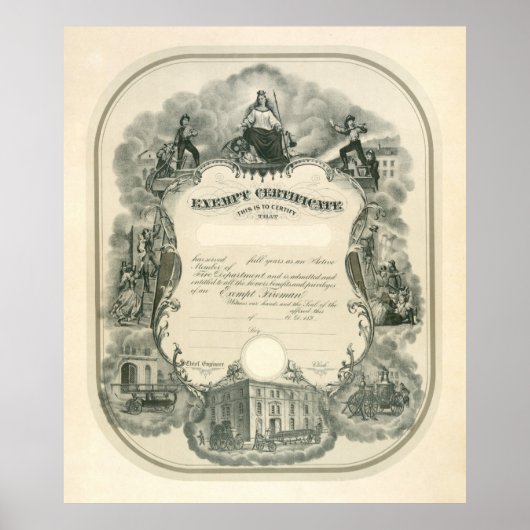Vrijgesteld vuurwapencertificaat 1898 poster (Voorkant)