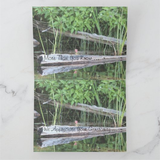 Vrijgevigheid Dank u kaart (Binnen)