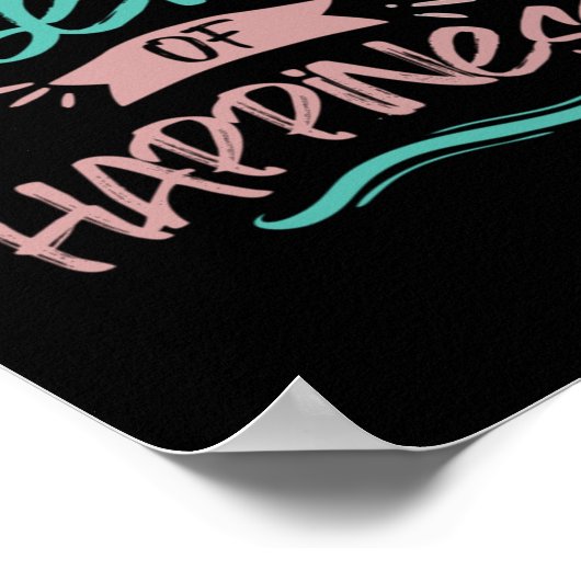 Vrijgevigheid Essence of Happiness Sticker Poster (Hoek)
