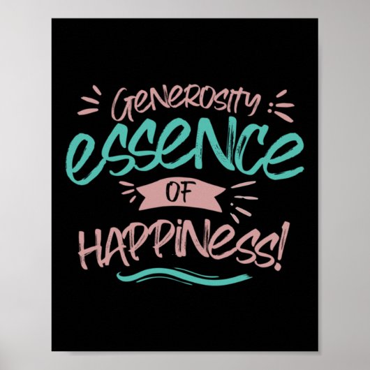 Vrijgevigheid Essence of Happiness Sticker Poster (Voorkant)