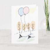 Vrijgevochten stel op een fietsonderweg samen feestdagen kaart (Voorkant)