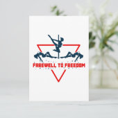 vrijgezel afscheid van vrijheid bedankkaart (Staand voorkant)
