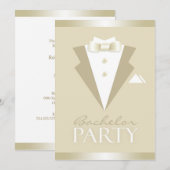 Vrijgezel Party Suit Flat Invitation Kaart (Voorkant / Achterkant)