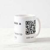 vrijgezellen QR-scan om bruidegom drankje te geven Koffiemok (Voorkant rechts)