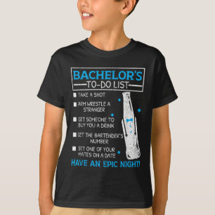 Vrijgezellen Takenlijst Bruidegom Bruid Feest Funn T-shirt