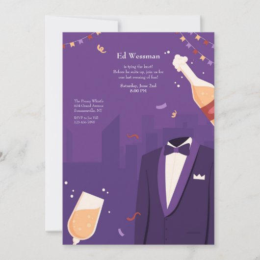 vrijgezellenavond kaart (Voorkant)