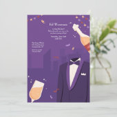 vrijgezellenavond kaart (Staand voorkant)