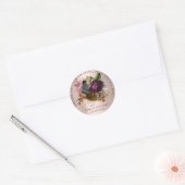 Vrijgezellenfeest 16de Dank Woodland Wreath Flower Ronde Sticker (Envelop)